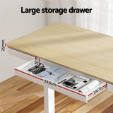 Artiss Electric Dual Motor Standing Desk with Integrated Drawer Natural or Black — Allure Home Collections