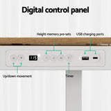 Artiss Electric Dual Motor Standing Desk with Integrated Drawer Natural or Black — Allure Home Collections