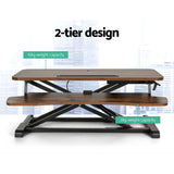 Nicholls Standing Desk Riser, Rustic Brown 80cm