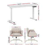 Mindarie electric standing desk and criss cross chair set, view 2