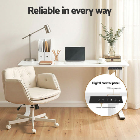 Mindarie electric standing desk and criss cross chair set, view 9