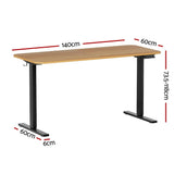 Mawson Electric Standing Desk, Oak 140cm