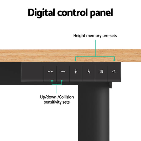 Artiss Electric Standing Desk with Height Adjustment and Collision Sensitivity Black or White — Allure Home Collections
