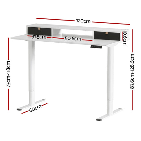 Artiss 120cm Electric Sit-Stand Desk Motorised with Presets — Allure Home Collections