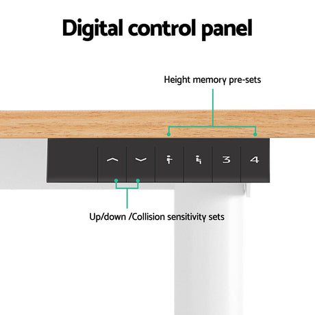 Artiss Electric Standing Desk with Height Adjustment and Collision Sensitivity Black or White — Allure Home Collections