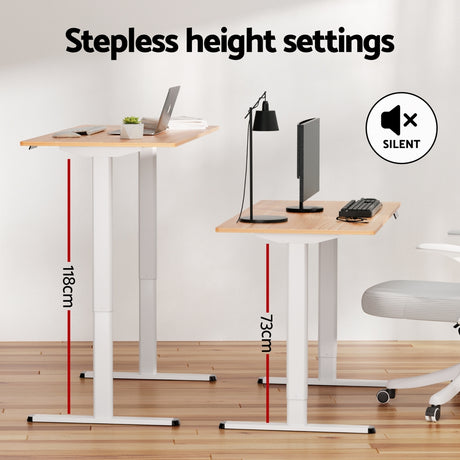 Artiss Electric Standing Desk with Height Adjustment and Collision Sensitivity Black or White — Allure Home Collections