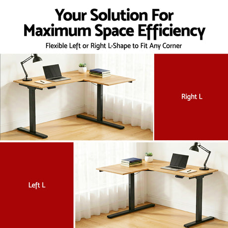 Conder Electric Standing Desk, Oak 140cm