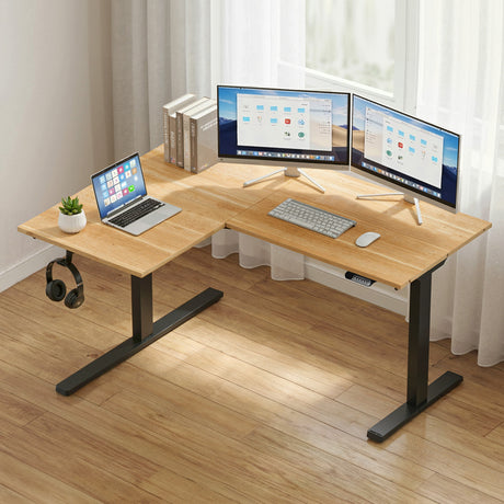 Conder Electric Standing Desk, Oak 140cm
