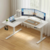 Conder Electric Standing Desk, White 140cm