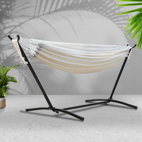 Reedy Creek Outdoor Hammock with Stand, Cream
