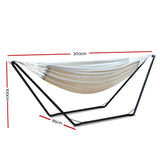 Cerro Hammock Bed with Steel Stand, Cream