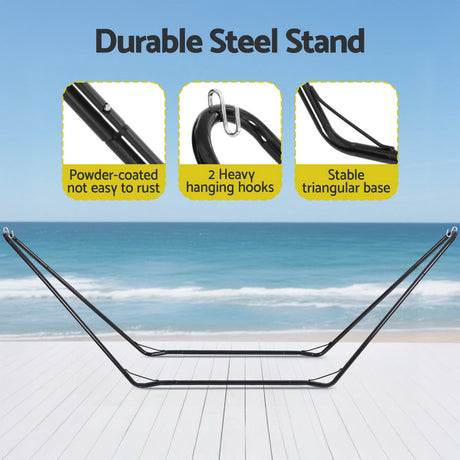 Gardeon Hammock Bed Stand Steel Frame Outdoor Garden