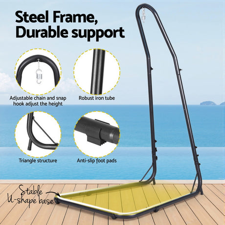 Gardeon Hammock Chair with Heavy Duty Steel Stand