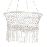 Gardeon Hammock Chair Cotton Swing Chair Outdoor Indoor Cream