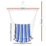 Gardeon Hammock Chair Swing Camping Blue