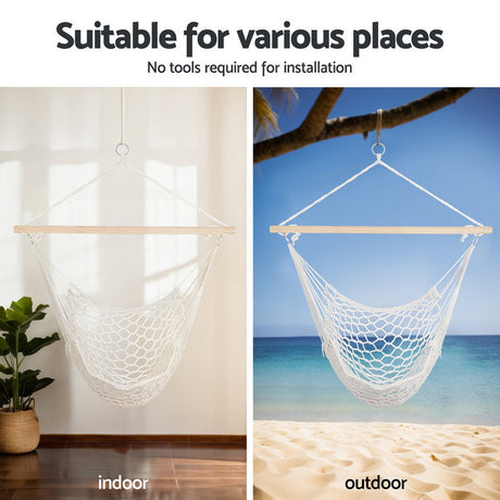 Gardeon Hammock Hanging Chair with Heavy Duty Steel Stand