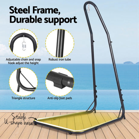 Gardeon Hammock Chair with Heavy Duty Steel Stand