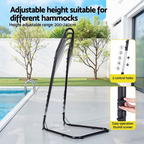 Gardeon Hammock Hanging Chair with Steel Stand