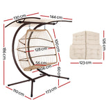 Gardeon Double Hanging Egg Chair