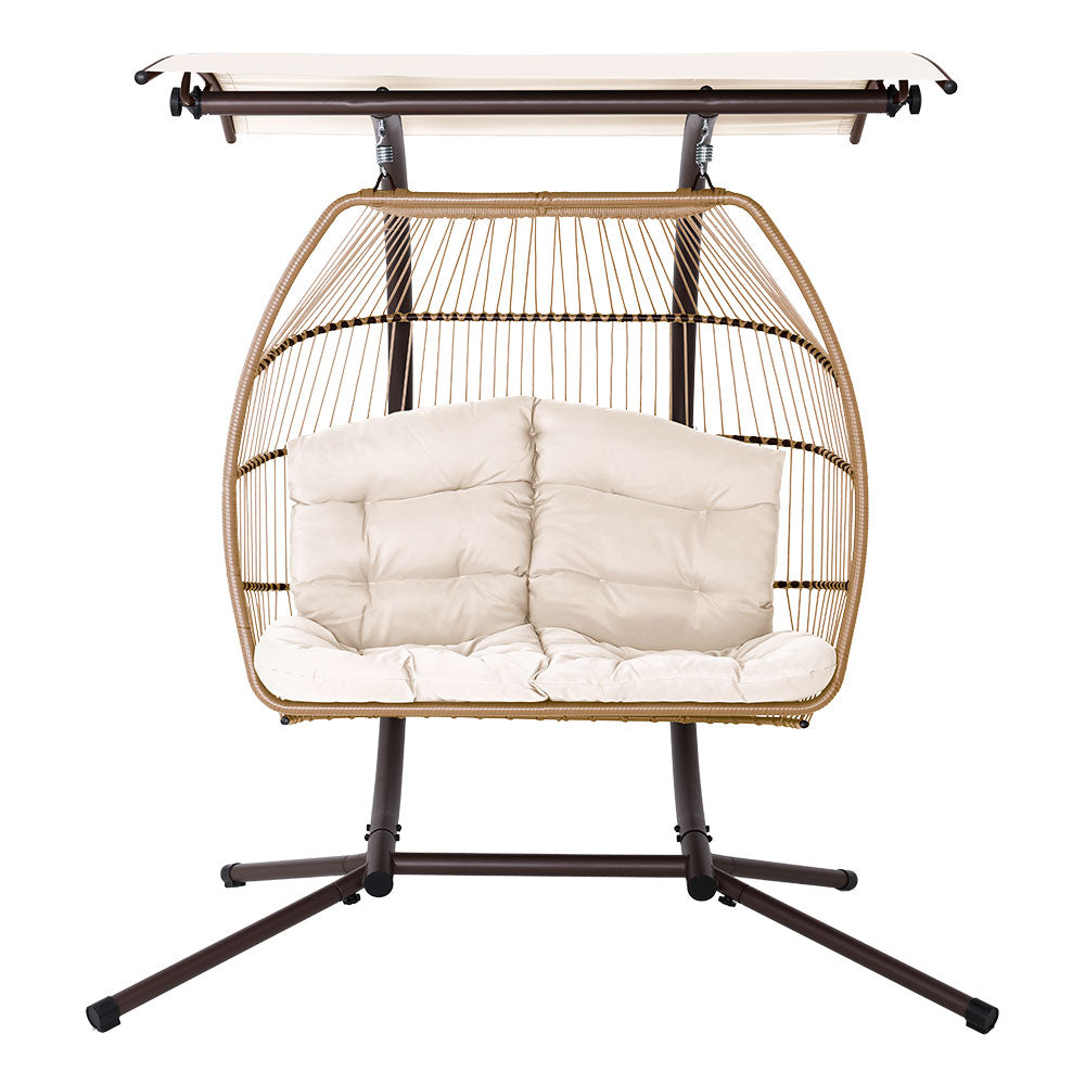 Milton Hanging Egg Chair, Latte