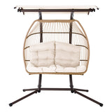 Milton Hanging Egg Chair, Latte