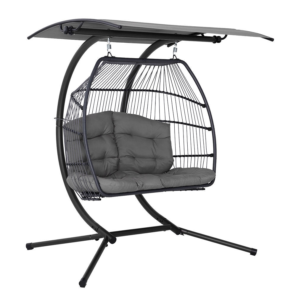 Milton Hanging Egg Chair, Dark Grey