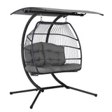 Milton Hanging Egg Chair, Dark Grey