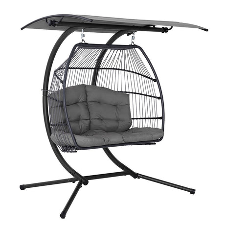 Milton Hanging Egg Chair, Dark Grey