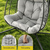 Kalaru 2 Seater Hanging Egg Chair Dark Grey image 5