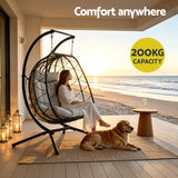 Kalaru 2 Seater Hanging Egg Chair Dark Grey image 8