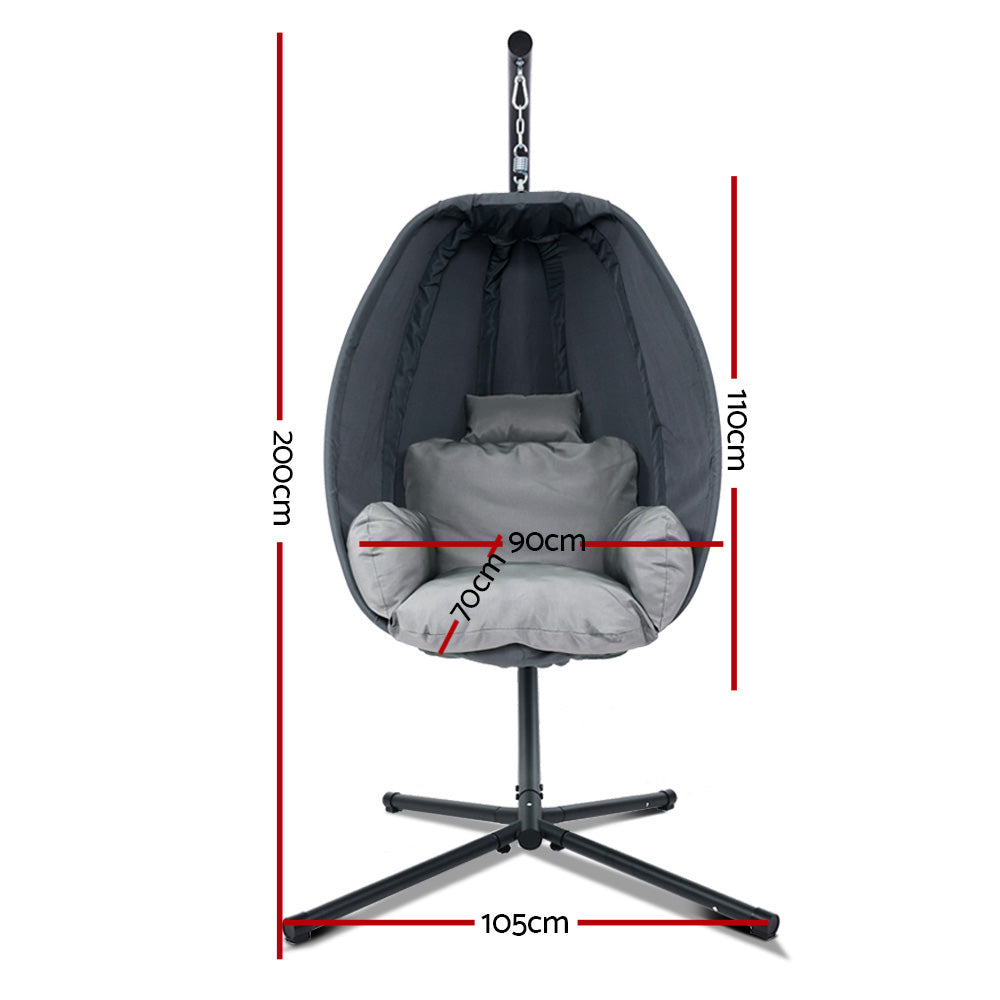 Windang Hanging Egg Chair Grey image 2