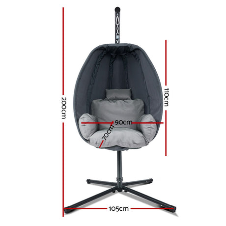 Windang Hanging Egg Chair Grey image 2
