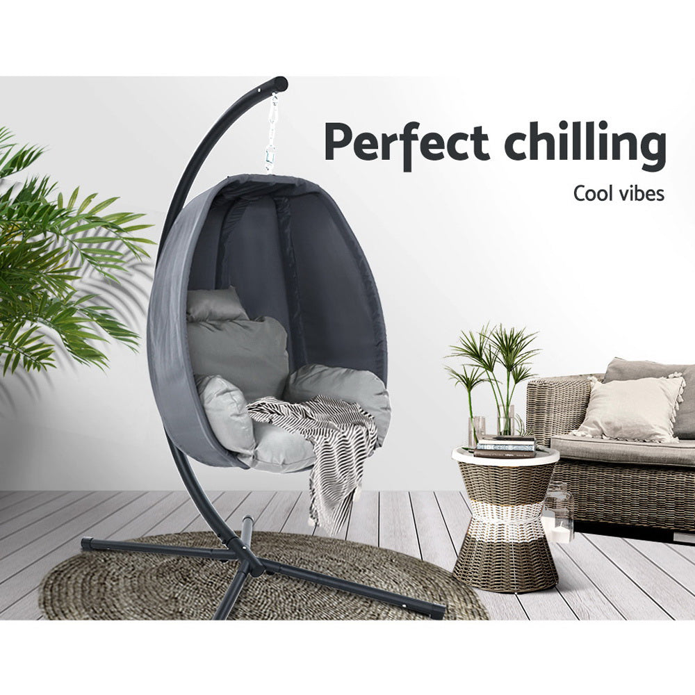 Windang Hanging Egg Chair Grey image 3