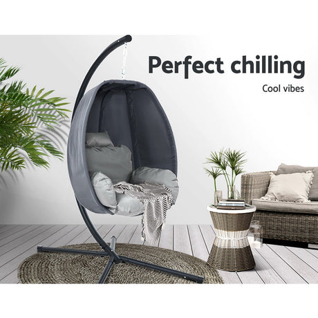 Windang Hanging Egg Chair Grey image 3