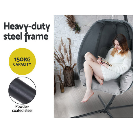 Windang Hanging Egg Chair Grey image 4