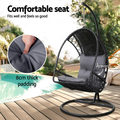 Gardeon Wicker Egg Swing Chair