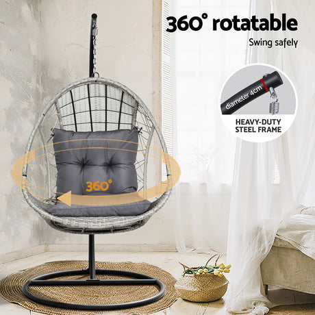 Gardeon Wicker Egg Swing Chair