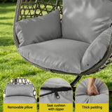 Manyana Hanging Egg Chair, Grey