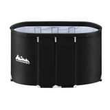 Black portable inflatable ice bath tub, 120x70x70cm