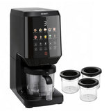Black 10 in 1 ice cream maker with LED touch screen and 500 mL tub