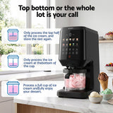 Close up of the LED touch screen showing dessert preset options