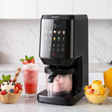 Ice cream maker with tubs, user manual and recipe booklet