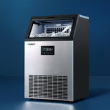 Commercial ice maker in stainless steel producing 60 cubes per cycle