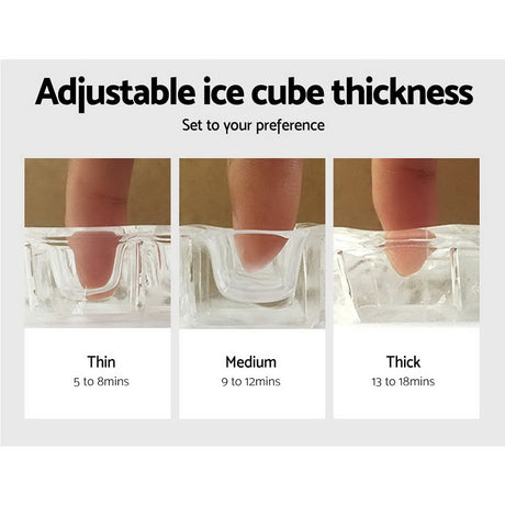 Removable ice basket inside the stainless steel ice maker