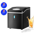 Black countertop ice maker producing up to 15 kg of bullet ice per day