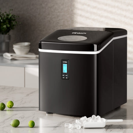 Dimension diagram of the 15 kg per day black ice maker