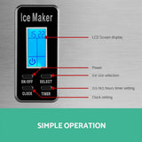 Removable ice basket filled with bullet shaped ice cubes