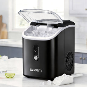 Black nugget ice maker making up to 15 kg of soft chewable ice per day