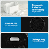 Dimension diagram of the 15 kg per day nugget ice maker