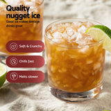 Removable ice basket and scoop supplied with the nugget ice maker